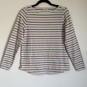 Fat Face Women’s Sz 6 Organic Cotton Breton Striped Long Sleeve Heavy Weight Top